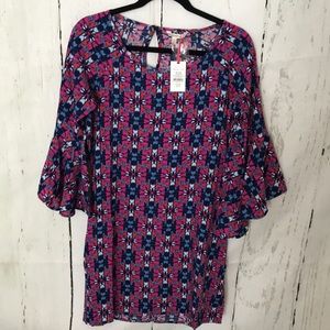 All for Color Becca Flared sleeve dress